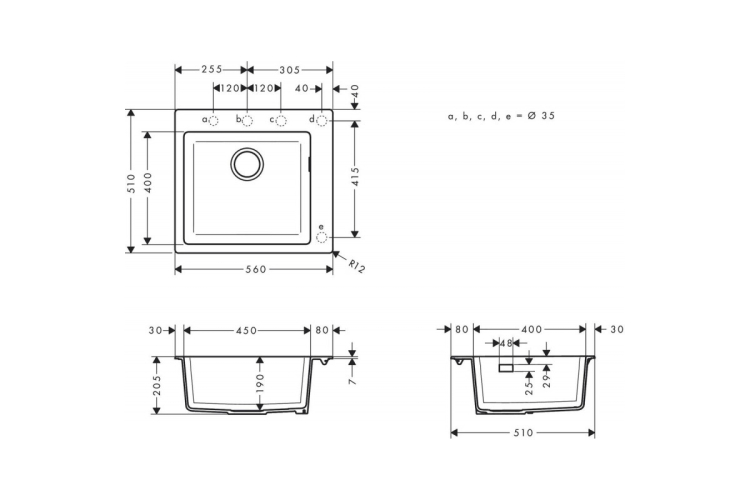 Кухонна мийка S510-F450 560х510 Stonegrey (43312290) зображення 5