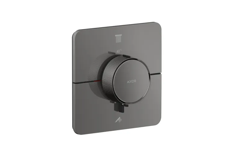 Термостат прихованого монтажу AXOR ShowerSelect ID Softsquare на 2 функціЇ  Polished Black Chrome(36754330) image 1