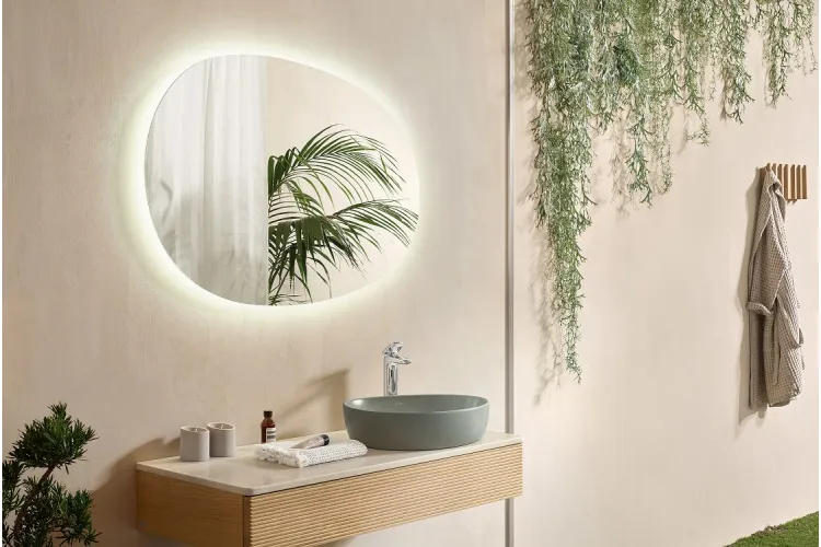 ANTAO Дзеркало асиметричне 120х80,5х3,8 см LED підсвітка (A4761200) зображення 3
