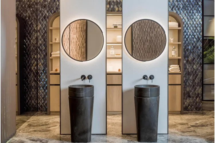 G158, Умивальник підлоговий PICAT LINES, 40x40, habana dark (100336687) зображення 3