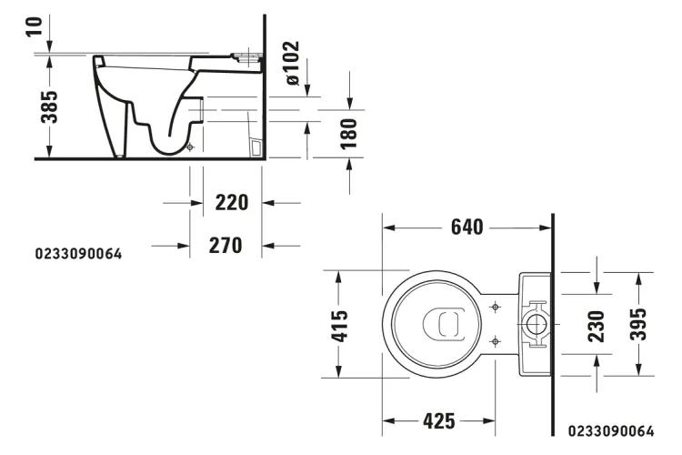 STARCK 1 Унітаз 41.5х64 см з кріпленням (0233090064) image 2