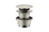 Донний клапан для умивальників з переливом AXOR push-open, Stainless Steel Optic (51300800) зображення 1