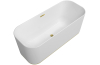 FINION  Ванна кварил з Led-підсвіткою Duo Freestanding 1700x700 Led DesignRing Water inlet (UBQ177FIN7N300V101)  Gold image 1