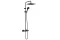 Душова система Vernis Shape Showerpipe 240 1jet EcoSmart з термостатом, Matt Black (26429670)