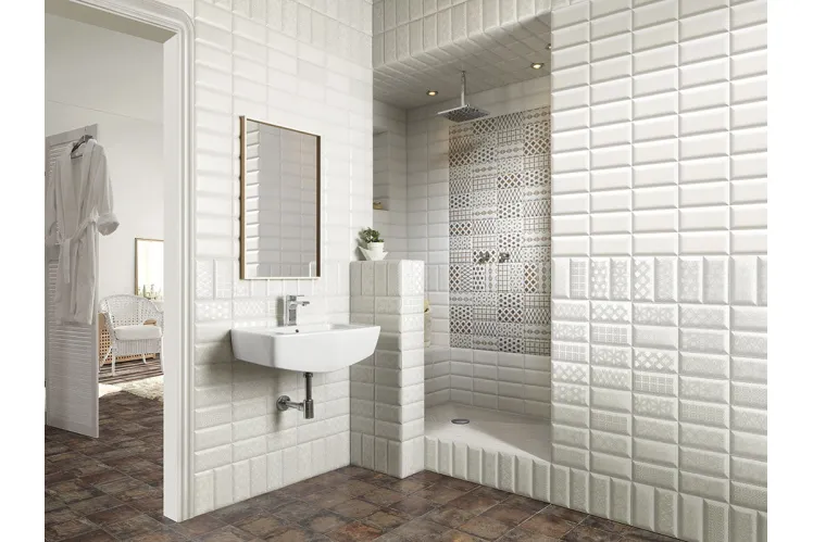 Колекція білої керамічної плитки BUMPY від MAINZU CERAMICA. Фото 1