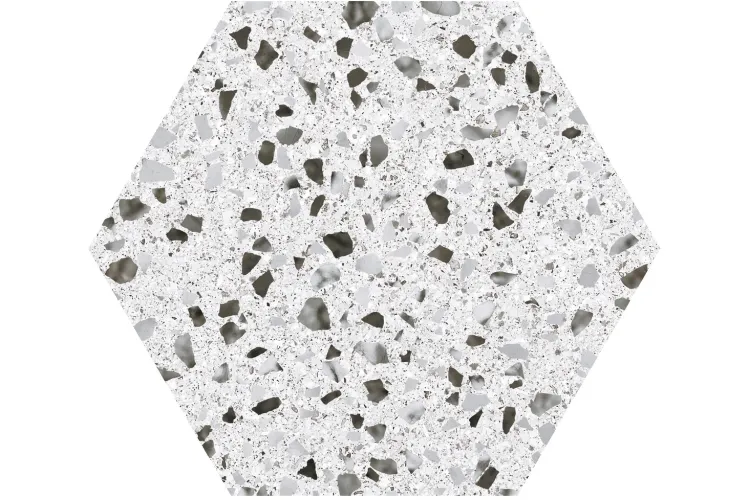 VENICE WHITE HEX 22x25 (шестигранник) (плитка для підлоги і стін) image 3