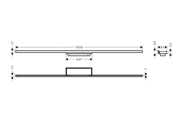 Верхня частина "RainDrain Minimalistic" для душового трапу 1000 мм  (56222000) image 2