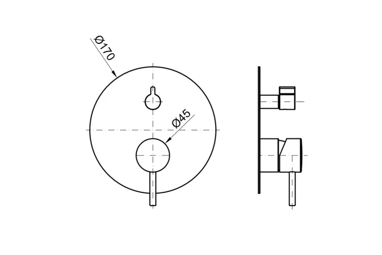 RONDO, Зовнішня частина вбудованого змішувача ванна/душ, copper (100345123)  image 2