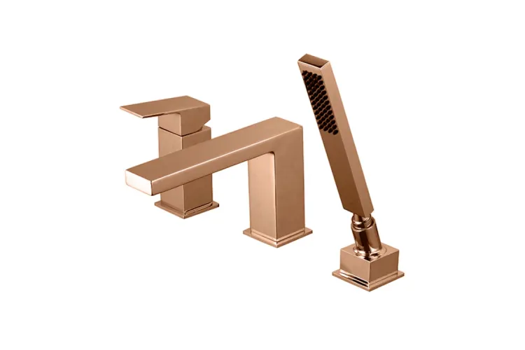 SQUARE, Зовн. частина врізного змішувача на борт ванни на 3 отвори, copper (100284643) зображення 1