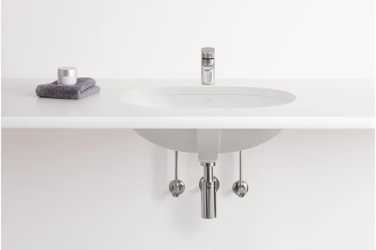 O.NOVO Умивальник для установки під стільницю овальний 60х35 см White Alpin CeramicPlus (416260R1) зображення 2