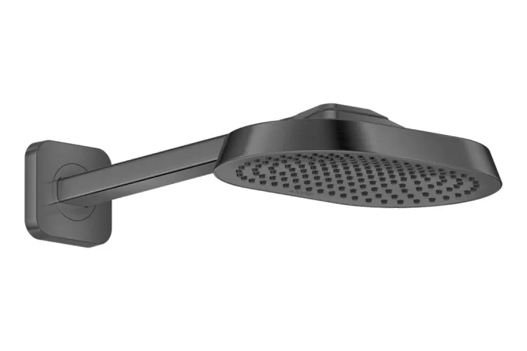 Верхній душ Axor ShowerSphere 250х160 1jet EcoSmart з кронштейном, Brushed Black Chrome (39755340) image 1