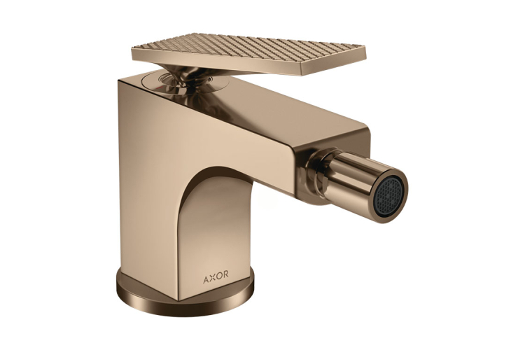 Змішувач Axor Citterio Lever rhombic cut для біде pup-up, Polished Red Gold 39201300 image 1