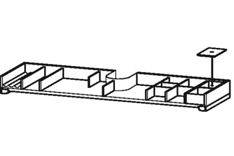 L-CUBE Додатковий модуль для тумби в шухляди 120 см (UV997907777) американський горіх image 1