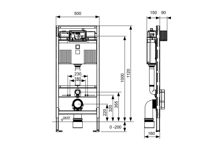 Інсталяційний модуль112 см TECEprofil, бачок Uni (9300103) зображення 2