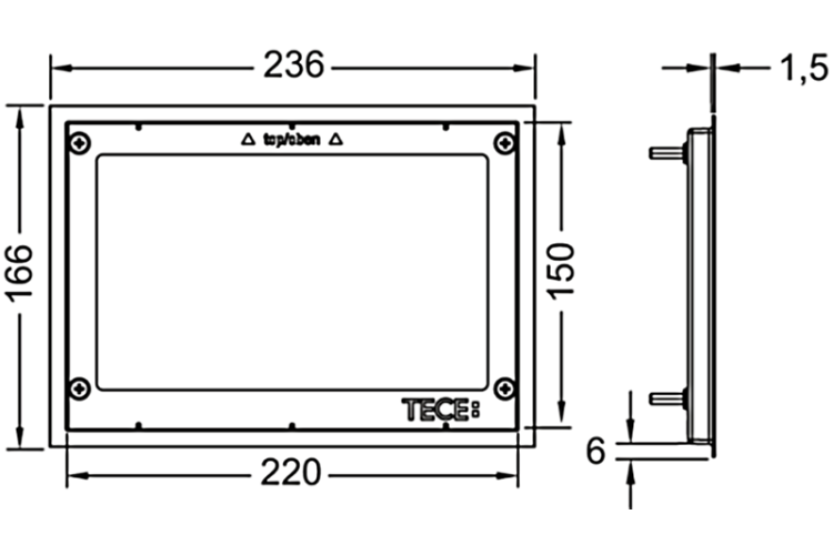 Рамка декоративна для панелей змиву ТЕСЕ, хром глянцевий (9240645) зображення 3