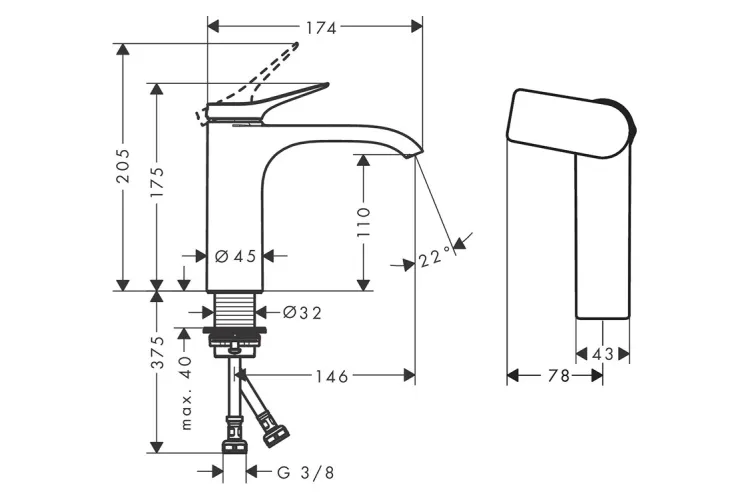 Змішувач Vivenis 110 Coolstart для умивальника, Matt White (75024700) зображення 2