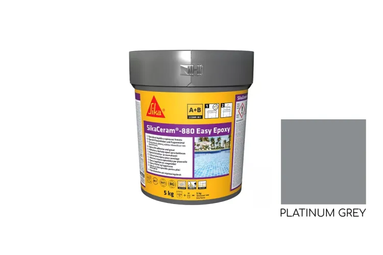 SikaCeram-880 Easy Epoxy(AB) 2к Епоксидна затирка, platium grey 5кг зображення 1