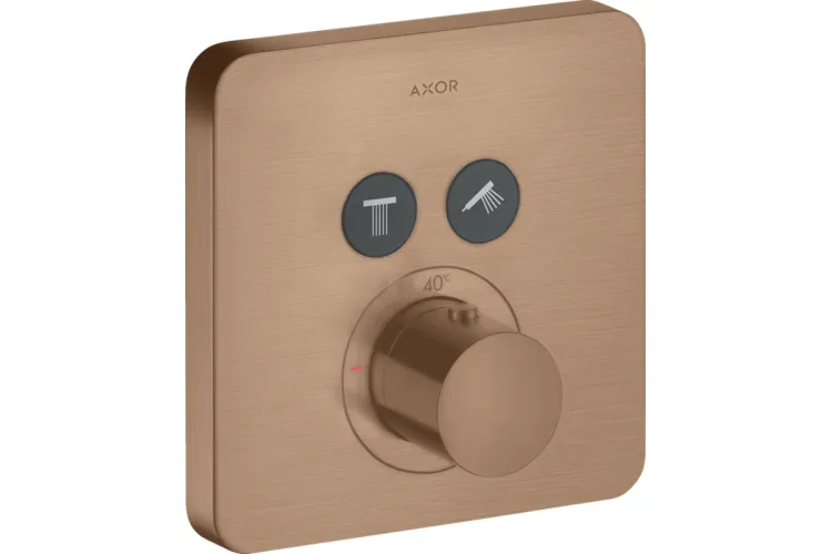 Термостат для 2-х споживачів Axor ShowerSelect прихованого монтажу Brushed Red Gold 36707310 зображення 1
