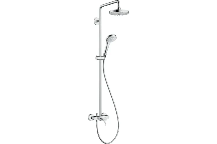 Душова система Croma Select S 180 2jet Showerpipe зі змішувачем, білий/хром (27255400) зображення 1