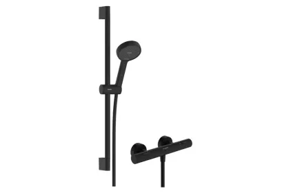 Комплект : душовий набір Activera Select S 0,65 EcoSmart із термостатом Ecostat Fine, Matt Black (28876670)