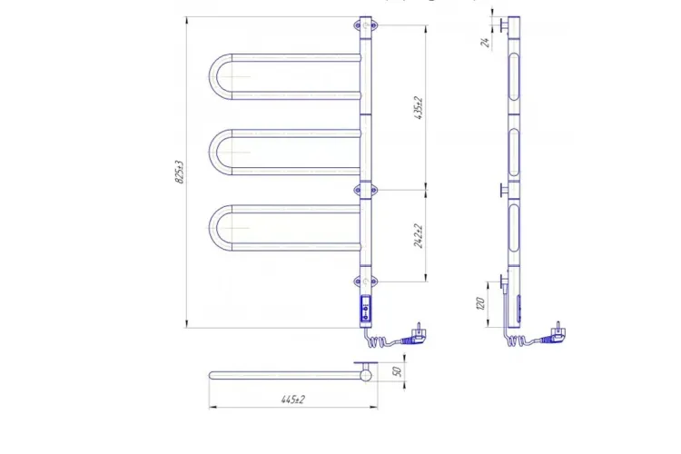 Рушникосушка Тристар-I 800х445/55 TR зображення 3