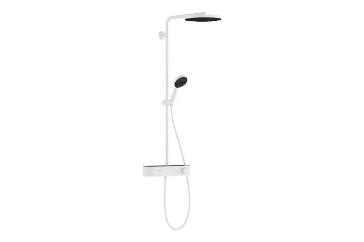 Душова система Pulsify S Showerpipe 260 1jet 400 EcoSmart, Matt White (24221700) image 1