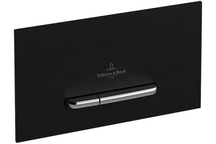 Кнопка змиву VICONNECT E300 пластик чорний матовий / клавіша хромована матова  (922169AN) image 1