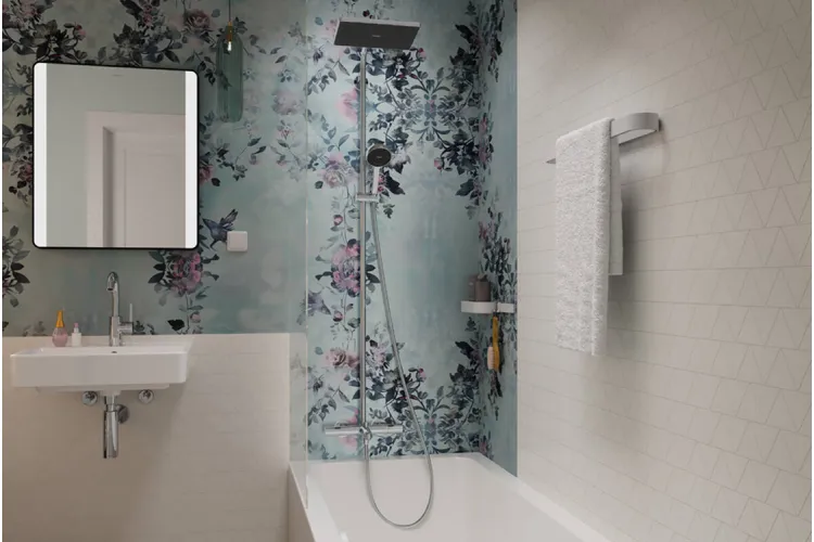 Душова система Activera Q 290/180 1jet EcoSmart Ecostat Fine з термостатом для ванни, Chrome (28753000) зображення 2