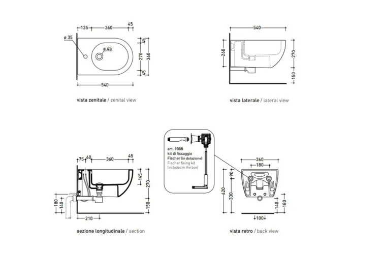 APP Біде підвісне Argilla (AP218ARG) image 3