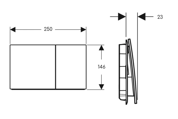 Кнопка змиву Sigma 70, нержавіюча сталь/матовий (115.622.FW.1) зображення 2