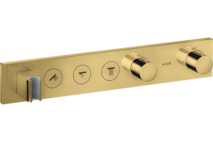 Термостат для 3-х споживачів Axor Select, прихованого монтажу, Polished Gold Optic 18356990 image 1