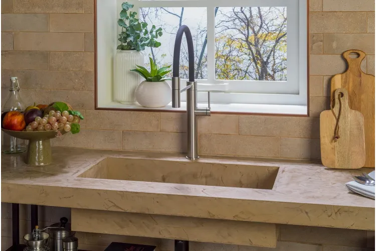 ROUND INOX, Змішувач кухонний з витяжним виливом, brushed stainless (100284536) image 6