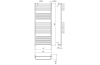 Рушникосушка Гера-Люкс 1250х500/470 біла зображення 2
