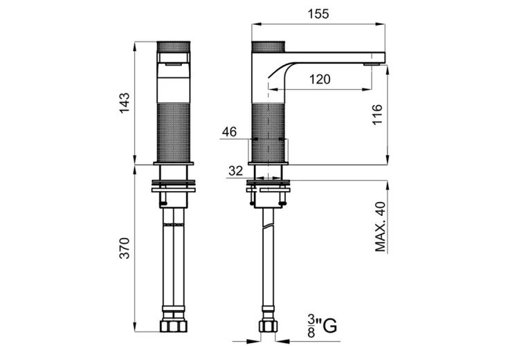 MALLORCA, Змішувач для умивальника, brushed gold_brushed gold (700036777) image 2