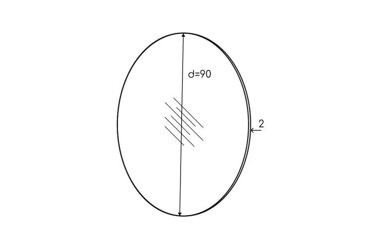 Дзеркало з підсвіткою, 90х90х2 (700034036) image 3