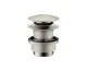 Донний клапан для умивальників з переливом AXOR push-open, Stainless Steel Optic (51300800)
