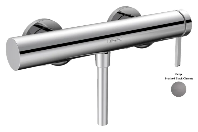 Змішувач Finoris для душу, Brushed Black Chrome (76620340) зображення 1