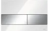 Панель змиву для унітазу TECEsquare, скло біле, кнопки хром глянцевий (9240802) image 1