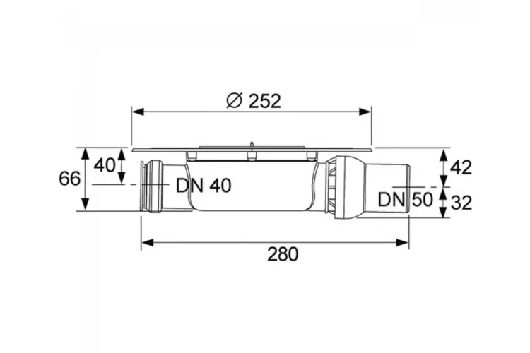 Корпус трапа TECEdrainpoint S DN50, низький (3601400) зображення 2