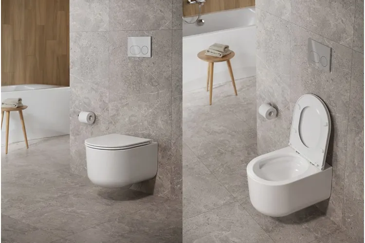 СЕТ C951 Унітаз підвісний INTRO PRO овальний tornado + сидіння дюропласт повільного падіння image 2