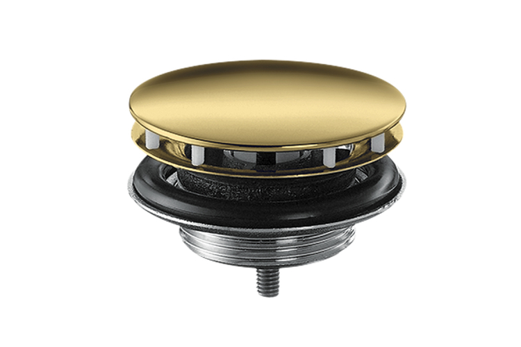 Донний клапан з фіксованою кришкою Axor для умивальників, Polished Gold Optic 51301990 зображення 1