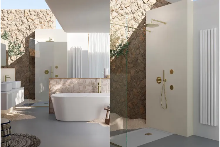 LIGNAGE, Настінний тримач для ручного душу, з підведенням води, brushed gold (100299401) зображення 3