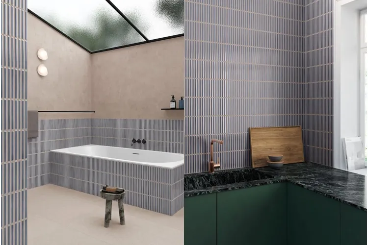 DECO POTTERY NAVY 32x62,5 декор (плитка настінна) зображення 2