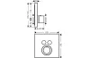 Термостат на 1 споживач Axor ShowerSelect Square прихований монтаж, Stainless Steel Optic 36714800 зображення 3