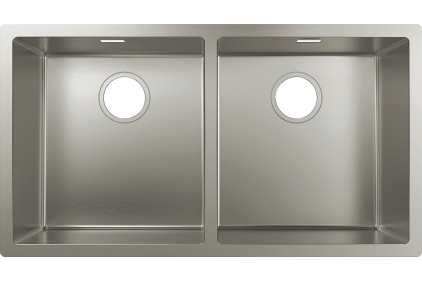 Кухонна мийка S719-U765  під стільницю 815х450 на дві чаші 370/370 (43430800) Stainless Steel