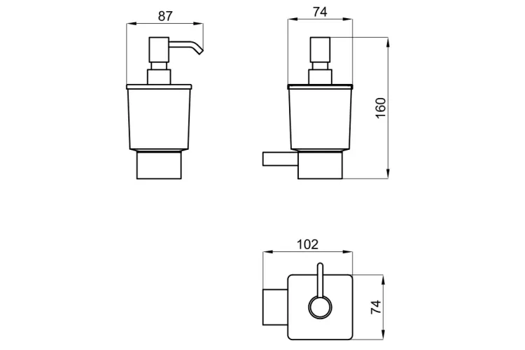 URBAN C, Дозатор підвісний, matt black (100211348)  image 2