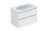 Тумба +  умивальник SELNOVA SQUARE SLIM RIM, 80 см, білий (504.139.00.1) image 1