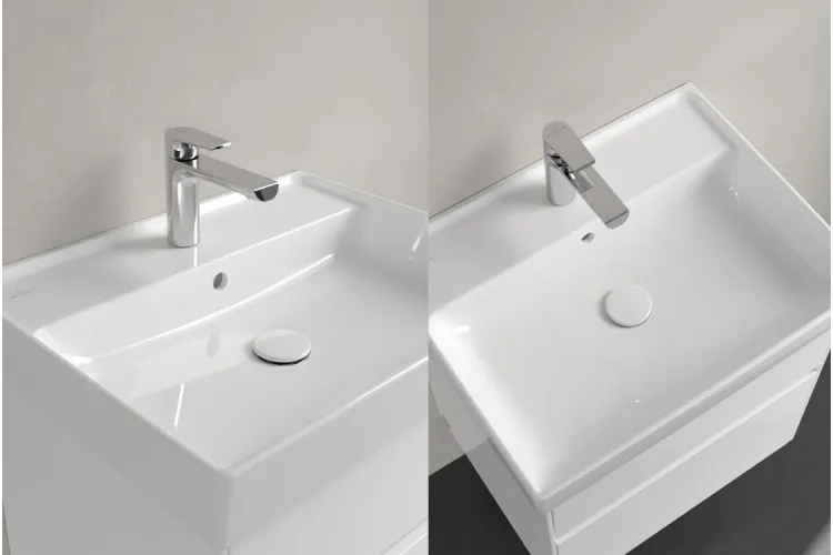 COLLARO Умивальник 600x470 мм з отвором та переливом White Alpin TitanCeram (4A336001) image 4