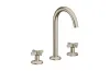 Змішувач AXOR One Cross 170 для умивальника на 3 отвори з донним клапаном push-open, Brushed Nickel 48040820  зображення 1