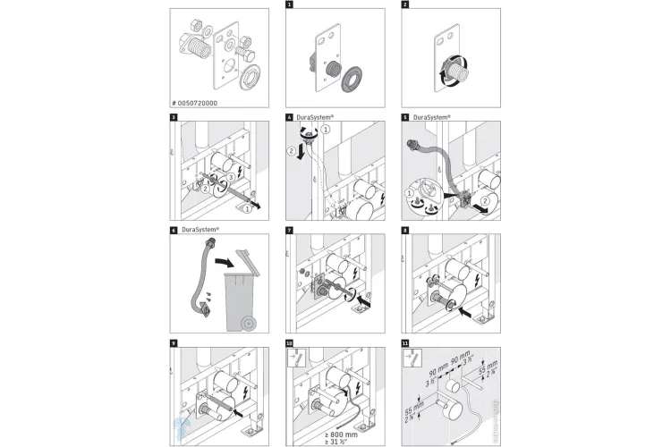 Комплект для попереднього монтажу SensoWash для інсталяції (0050720000)  image 3